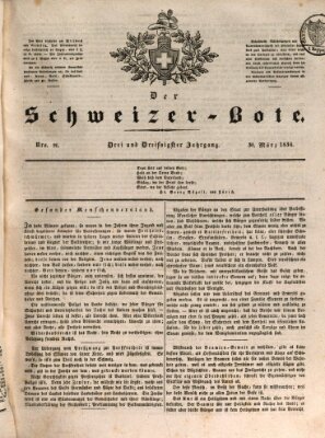 Der Schweizer-Bote Mittwoch 30. März 1836