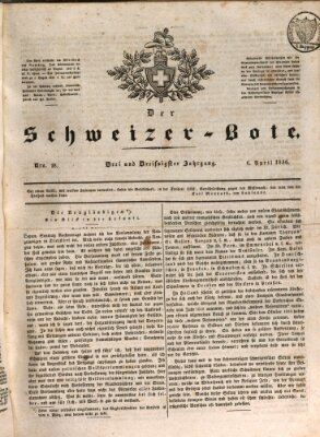 Der Schweizer-Bote Mittwoch 6. April 1836