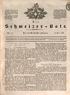 Der Schweizer-Bote Samstag 28. Mai 1836