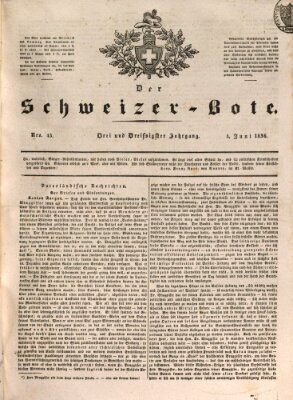 Der Schweizer-Bote Samstag 4. Juni 1836