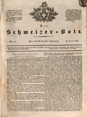 Der Schweizer-Bote Mittwoch 22. Juni 1836