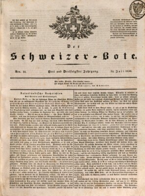 Der Schweizer-Bote Mittwoch 13. Juli 1836