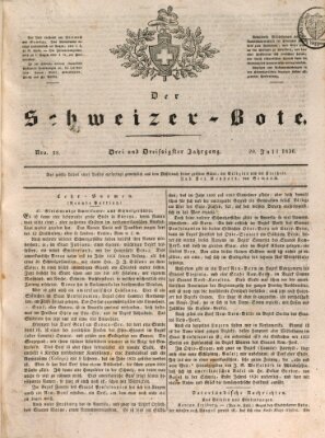 Der Schweizer-Bote Mittwoch 20. Juli 1836