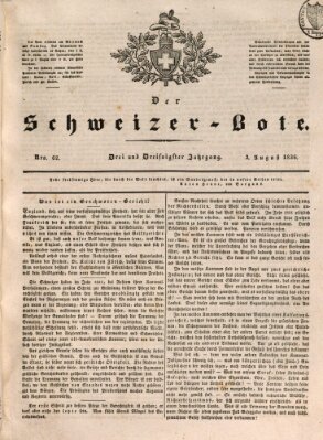 Der Schweizer-Bote Mittwoch 3. August 1836