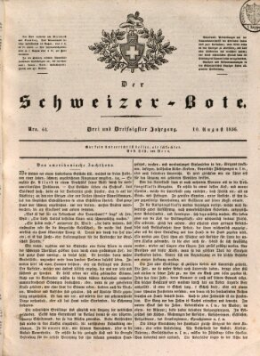 Der Schweizer-Bote Mittwoch 10. August 1836