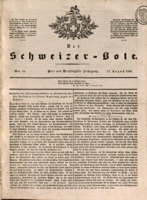 Der Schweizer-Bote Mittwoch 17. August 1836