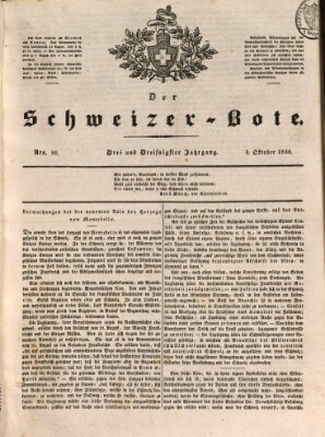 Der Schweizer-Bote Mittwoch 5. Oktober 1836