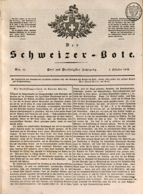 Der Schweizer-Bote Samstag 8. Oktober 1836