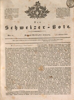 Der Schweizer-Bote Donnerstag 13. Oktober 1836