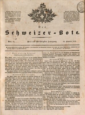 Der Schweizer-Bote Samstag 15. Oktober 1836