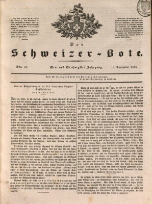 Der Schweizer-Bote Samstag 5. November 1836