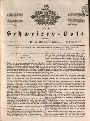 Der Schweizer-Bote Samstag 19. November 1836