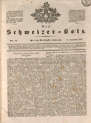 Der Schweizer-Bote Samstag 31. Dezember 1836