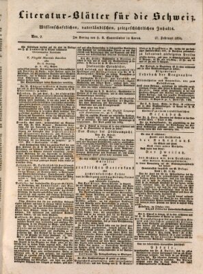 Der Schweizer-Bote Samstag 27. Februar 1836