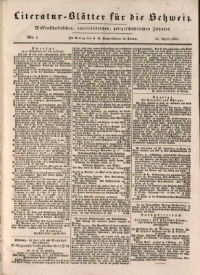 Der Schweizer-Bote Samstag 16. April 1836