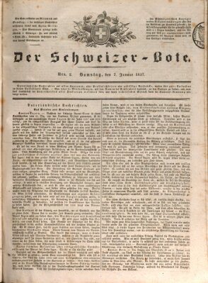 Der Schweizer-Bote Samstag 7. Januar 1837