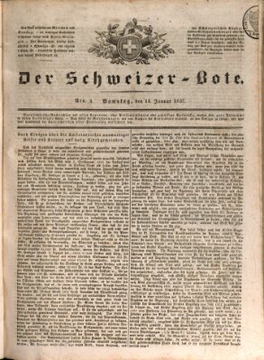 Der Schweizer-Bote Samstag 14. Januar 1837