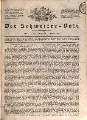 Der Schweizer-Bote Mittwoch 25. Januar 1837
