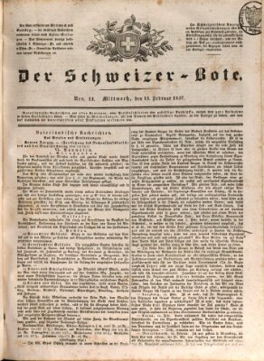 Der Schweizer-Bote Mittwoch 15. Februar 1837