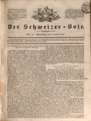 Der Schweizer-Bote Samstag 18. Februar 1837