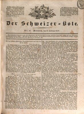 Der Schweizer-Bote Mittwoch 22. Februar 1837