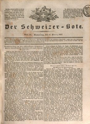 Der Schweizer-Bote Samstag 11. März 1837