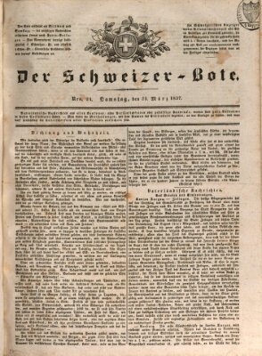 Der Schweizer-Bote Samstag 25. März 1837