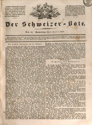 Der Schweizer-Bote Samstag 1. April 1837