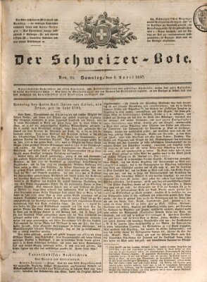 Der Schweizer-Bote Samstag 8. April 1837