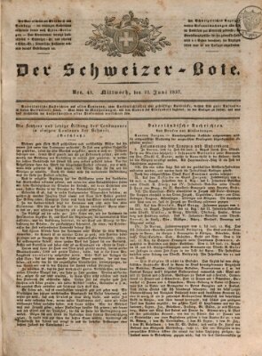 Der Schweizer-Bote Mittwoch 21. Juni 1837