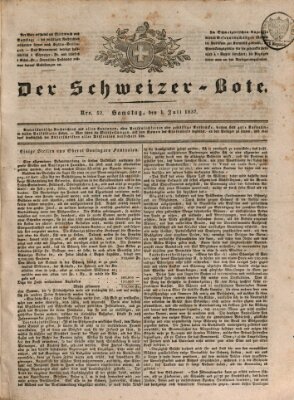 Der Schweizer-Bote Samstag 1. Juli 1837