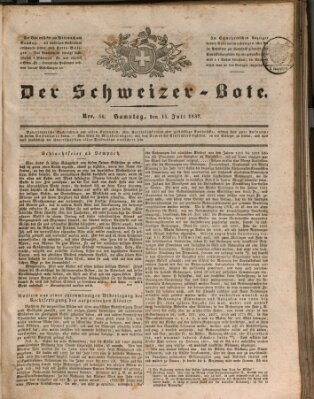 Der Schweizer-Bote Samstag 15. Juli 1837