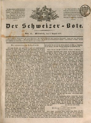 Der Schweizer-Bote Mittwoch 9. August 1837