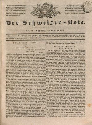 Der Schweizer-Bote Samstag 30. September 1837