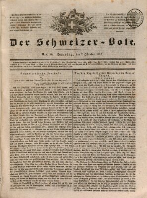 Der Schweizer-Bote Samstag 7. Oktober 1837