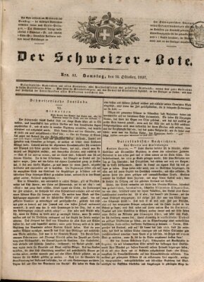 Der Schweizer-Bote Samstag 14. Oktober 1837