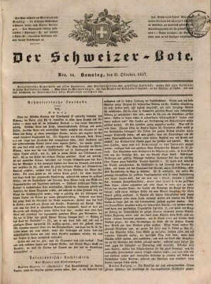 Der Schweizer-Bote Samstag 21. Oktober 1837