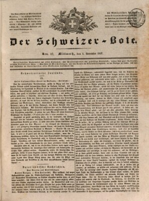 Der Schweizer-Bote Mittwoch 1. November 1837