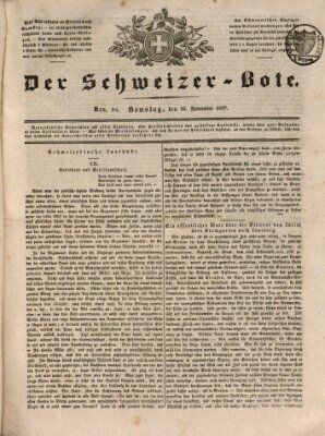 Der Schweizer-Bote Samstag 25. November 1837