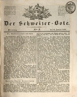 Der Schweizer-Bote Dienstag 16. Januar 1838