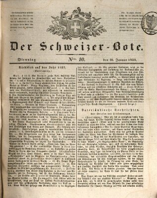 Der Schweizer-Bote Dienstag 23. Januar 1838