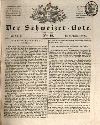 Der Schweizer-Bote Samstag 10. Februar 1838