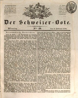 Der Schweizer-Bote Dienstag 13. Februar 1838