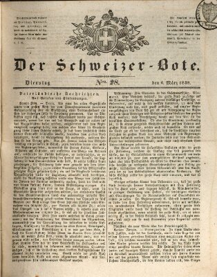 Der Schweizer-Bote Dienstag 6. März 1838