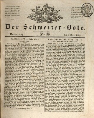 Der Schweizer-Bote Donnerstag 8. März 1838