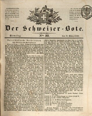 Der Schweizer-Bote Samstag 17. März 1838