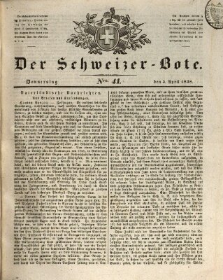 Der Schweizer-Bote Donnerstag 5. April 1838