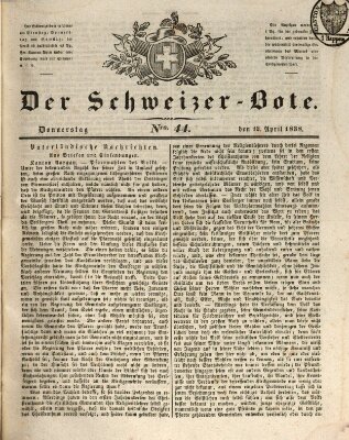 Der Schweizer-Bote Donnerstag 12. April 1838