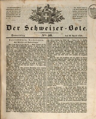 Der Schweizer-Bote Donnerstag 26. April 1838