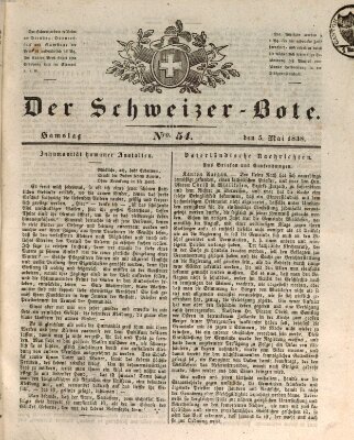 Der Schweizer-Bote Samstag 5. Mai 1838
